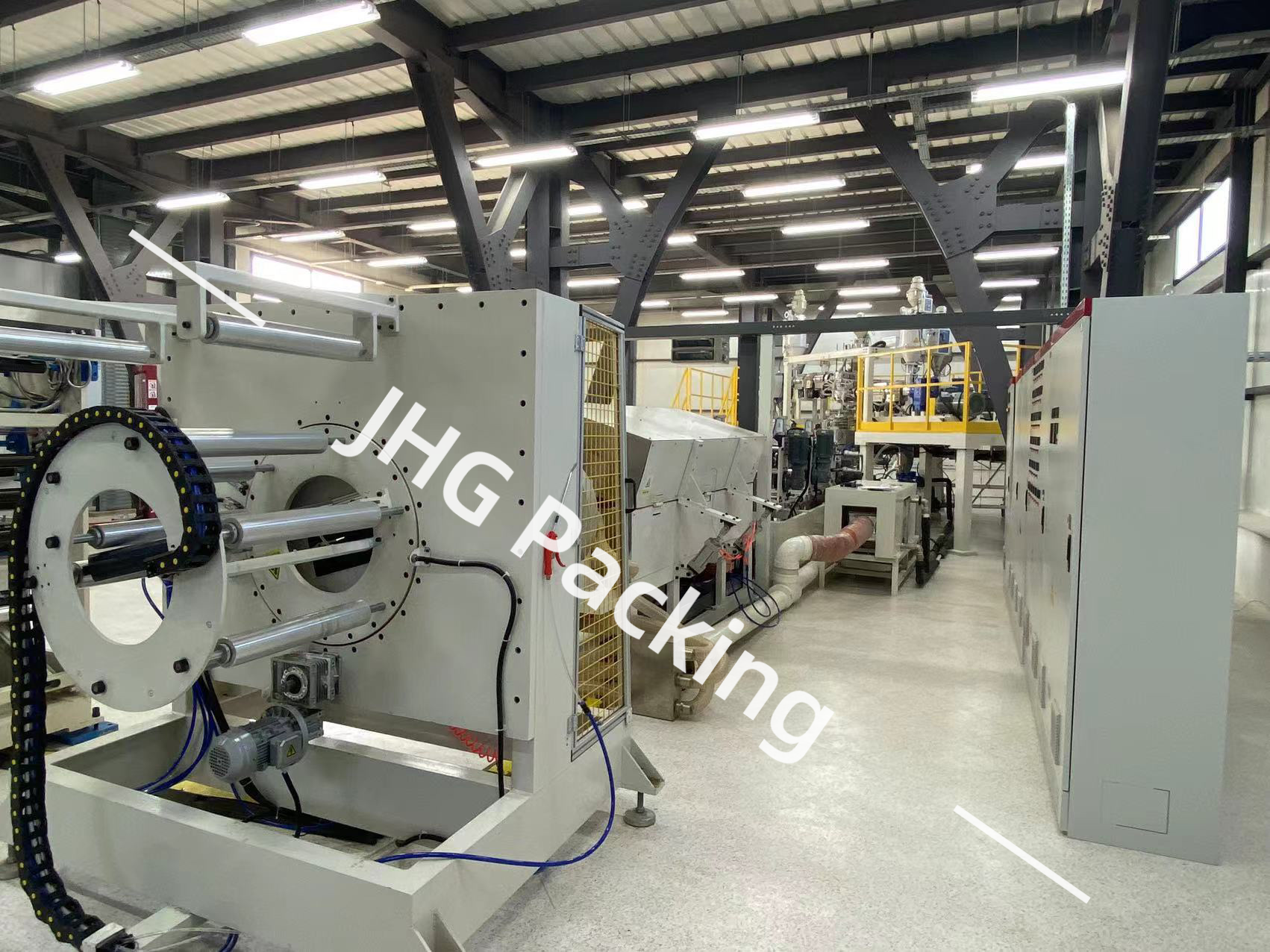 Linha de extrusão de revestimento de salsicha de plástico coextrudado multicamadas personalizável de 3-5 camadas