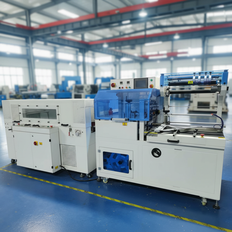 Máquina de embalagem termo retrátil de alta velocidade L726 totalmente automática com túnel de envoltório retrátil para embalagem de garrafas