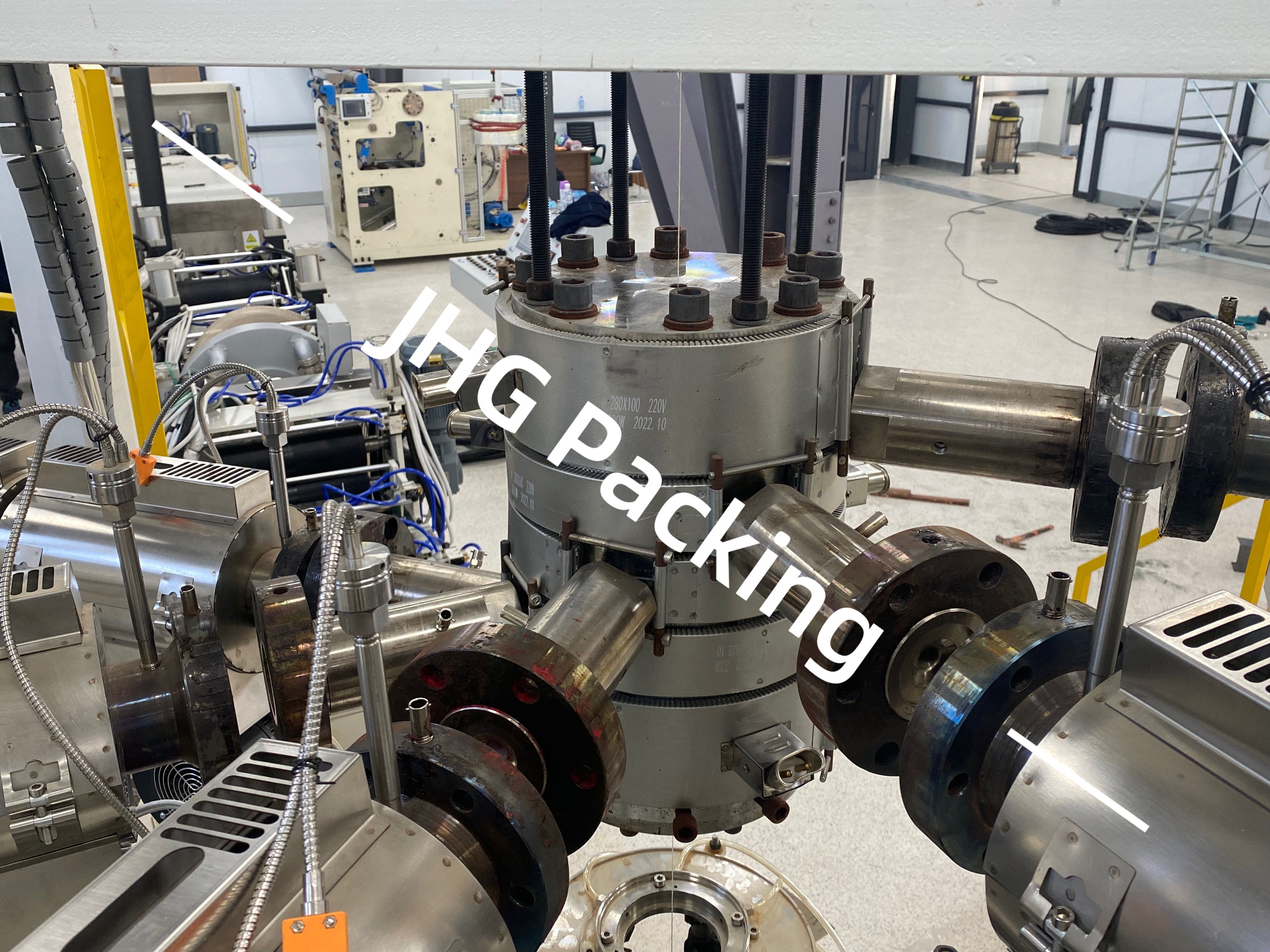 Linha de extrusão de revestimento de salsicha de plástico coextrudado multicamadas personalizável de 3-5 camadas